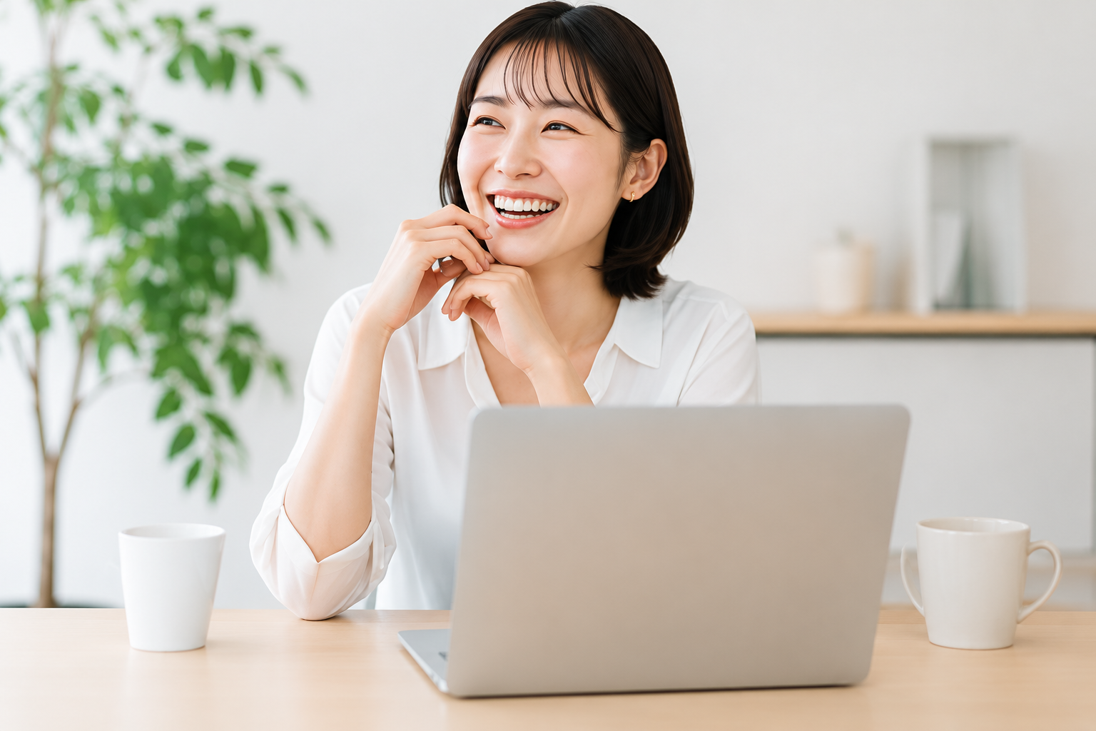 受講後：自信を持って笑顔